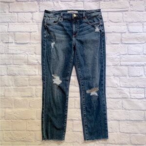 Joe’s Jeans Boyfriend Slim Crop Jeans Mid Rise Blue Denim Cropped Jeans Size 27